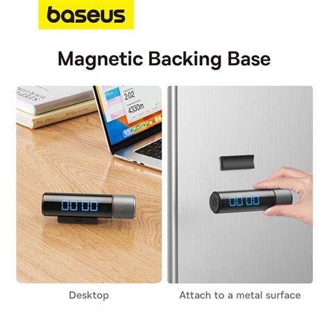 Baseus Heyo Series magnetic digital countdown timer with stopwatch fun ...