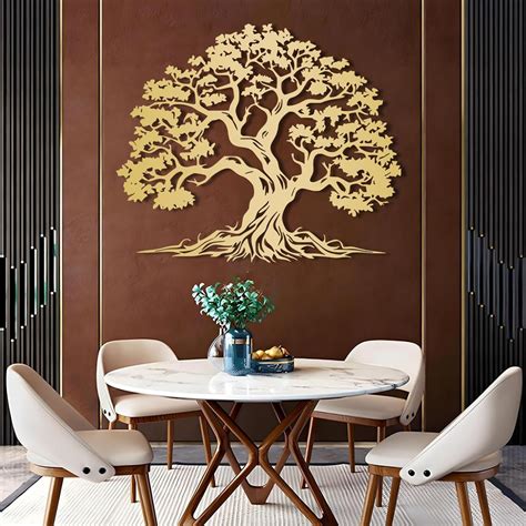 Amazon.com: Flyoak Tree of Life Wall Art - Metal Tree Wall Decor, Large ...