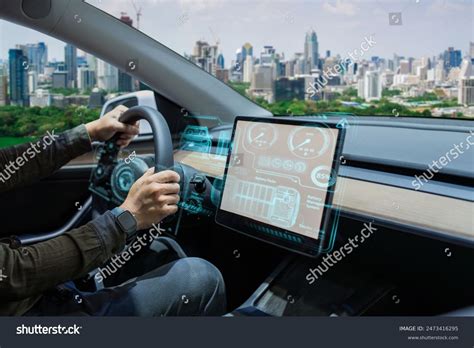 Person Driving Electric Car Futuristic High-tech Stock Photo 2473416295 | Shutterstock
