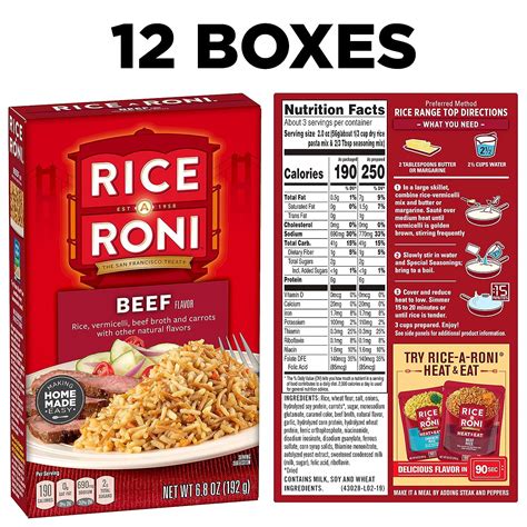 Buy Rice A Roni, Beef, 6.8oz Boxes (12 Pack) Online at Lowest Price in ...