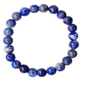 Buy Takshila Gems® Natural Lapis Lazuli Bracelet for Unisex 8 mm Beads ...