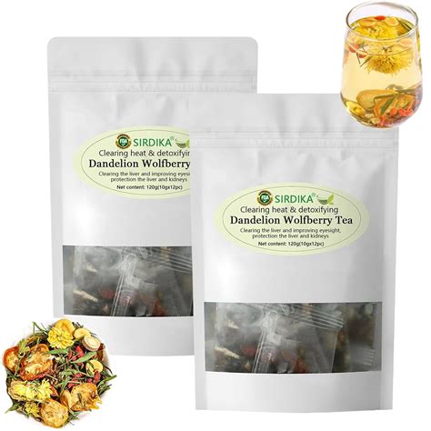Amazon.com : Dandelion Wolfberry Tea Bags, Dandelion Wolfberry Tea Organic Kidneys & Liver Tea ...