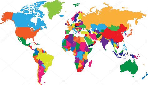 Colorful World map Stock Vector Image by ©Volina #1149845