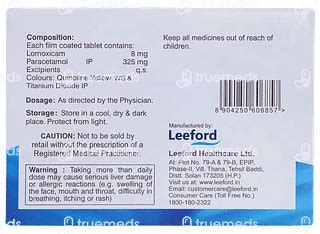 Lexicam 8325 Mg Tablet 10 - Uses, Side Effects, Dosage, Price | Truemeds
