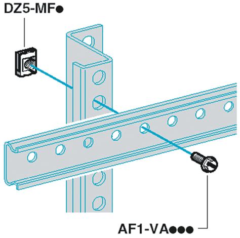 DZ5MF6 Schneider Electric | Schneider Electric Channel Nut, M6 | 280 ...