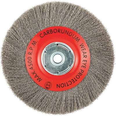 926983-6 8" Crimped Wire Wheel Brush, Arbor Hole Mounting, 0.008" Wire ...