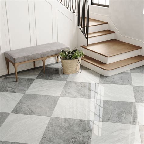 Blair 24x24 Polished Porcelain Tile in Volakas White | Polished ...