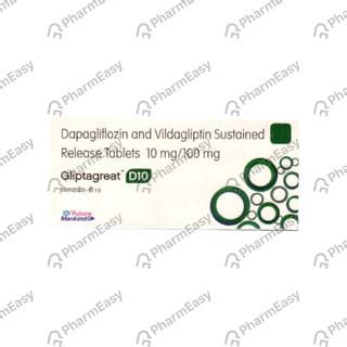 Gliptagreat D 10mg Strip Of 10 Tablets: Uses, Side Effects, Price ...