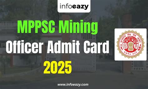 MPPSC Mining Officer Admit Card 2025 Out, Download at mppsc.mp.gov.in