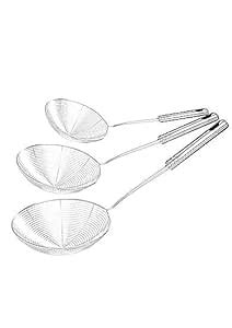 TOKIO KITCHEN Multiuses Stainless Steel Skimmer/Strainer/Jharni for ...