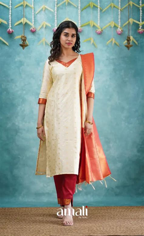 Buy Sanvi Blended Silk Salwar Suits Online – Amali Salwars