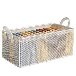 POXEFLIP Wardrobe Organiser, Storage Box with Handles, Organiser Boxes ...
