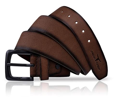 Buy URBAN FOREST Ben Dark Brown Burnish Casual Leather Belt for Men at ...