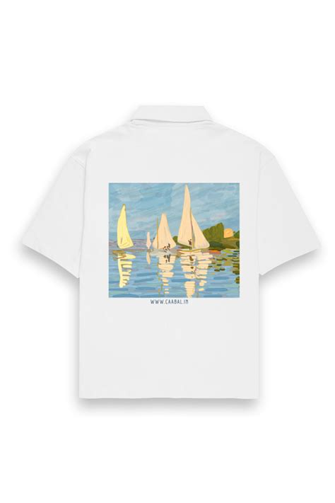 Nautical Nights Oversized Clubwear Shirt | Unique Sailing Design
