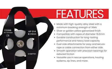 KARAM Aluminium Single Pulley Double Side attachments | Heavy Duty Rope ...