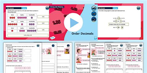 👉 Y4 Diving into Mastery: Step 6 Order Decimals Teaching Pack