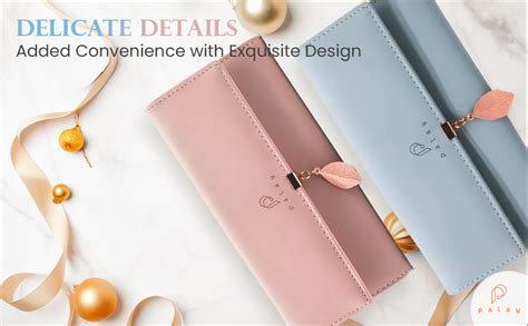 Buy PALAY® Women's PU Leather Long Wallet with Leaf Pendant Card ...