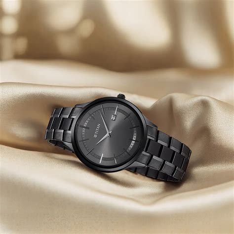 Buy Online Titan Classique Slimline Anthracite Dial Analog with Date ...