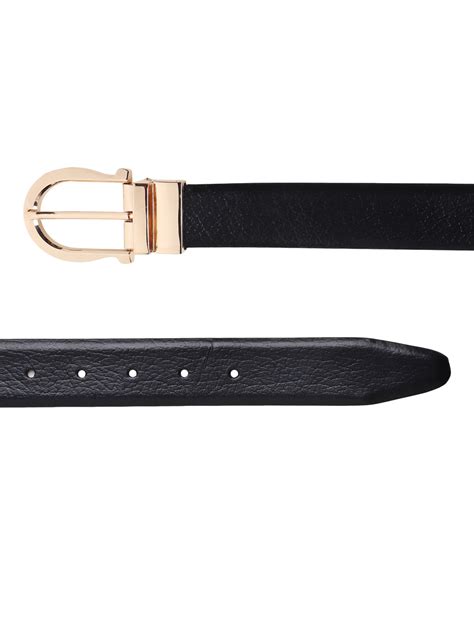 Men Black & Brown Solid Reversible Leather Belt – Teakwood Leathers