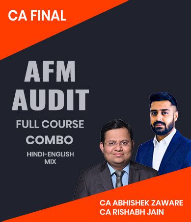 CA Final AFM and Audit By CA Abhishek Zaware and CA Rishabh Jain