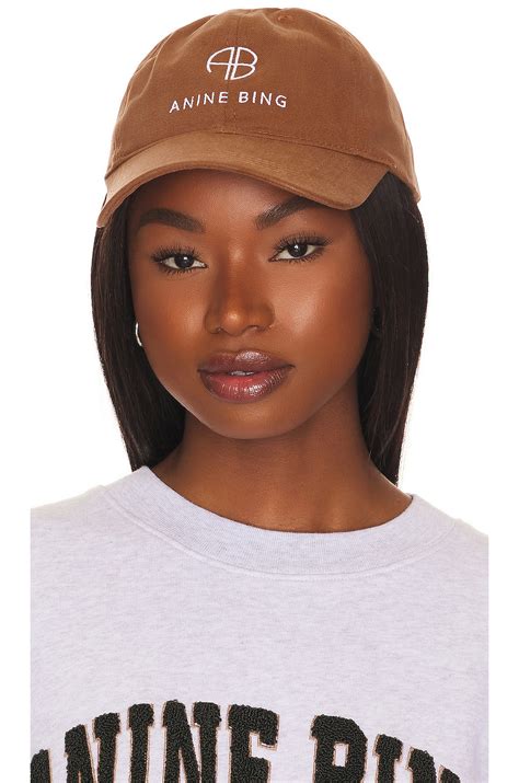 ANINE BING Jeremy Baseball Cap in Dark Camel | REVOLVE