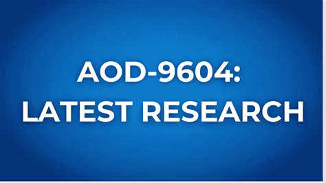 AOD9604 Peptide: Fat Metabolism & Obesity Research