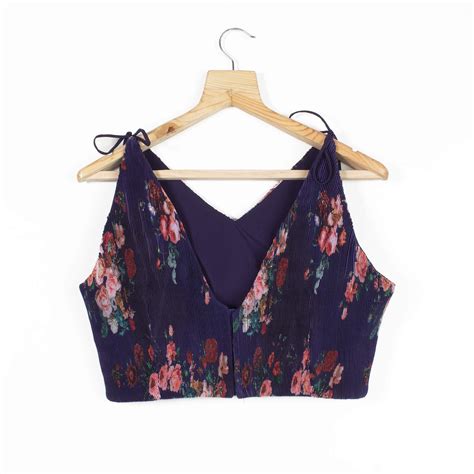 Floral Pleated Satin Spaghetti Tie Up Blouse – Fabcurate