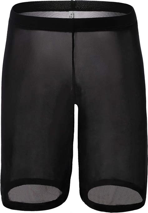 Buy Men's See Through Shorts Mesh Loose Shorts Lounge Underwear Cover ...