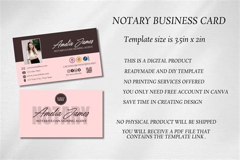 Notary Business Card,notary Public Business Card,mobile Notary Business ...