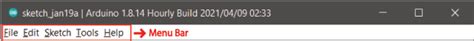 Arduino IDE Menu Bar 的图像结果