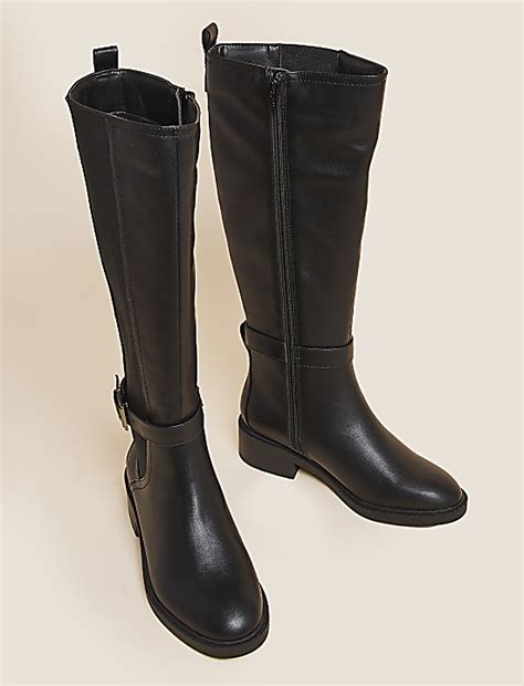 Buy Buckle Knee High Boots at Marks & Spencer