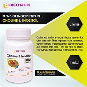 Buy Biotrex Nutraceuticals Choline And Inositol 500mg - 60 Capsules ...