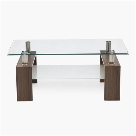 Buy Finn Tempered Glass Top Coffee Table - Brown from Home Centre at ...