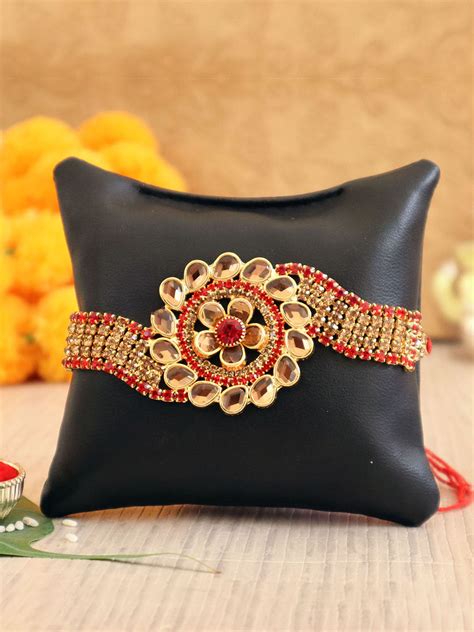 Buy | Rakhi for Bhaiya with Greeting Card and Roli Chawal Tika - Raksha ...