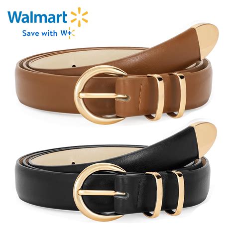 SUOSDEY Women Leather Belts for Jeans Gold Buckle Ladies Leather Belt 2 ...