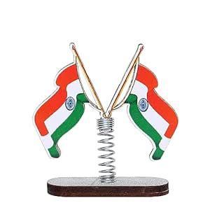 VOILA Indian Flags Stand on Spring for Car Dashboard Study Table Home ...