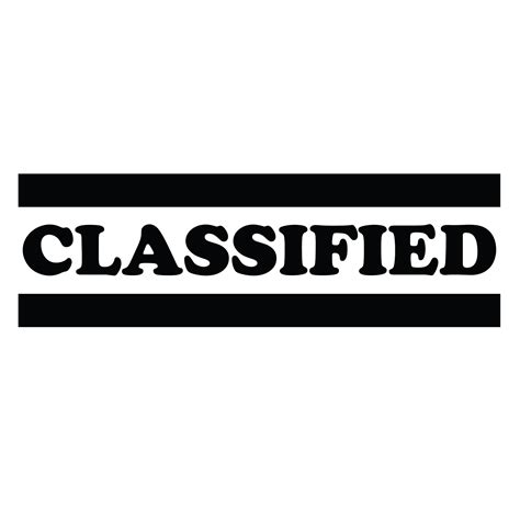 Double Line CLASSIFIED Stamp