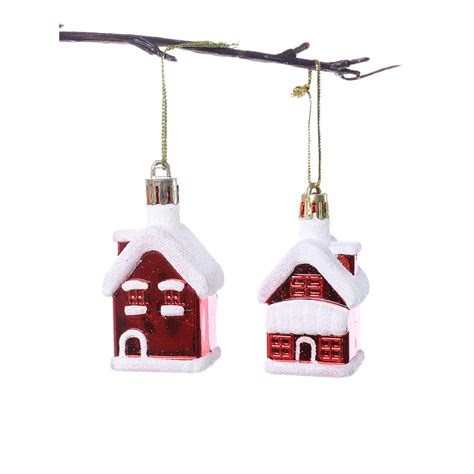 Buy Tayhaa Set Of 4 Red Snowy Holiday Home Ornaments Online