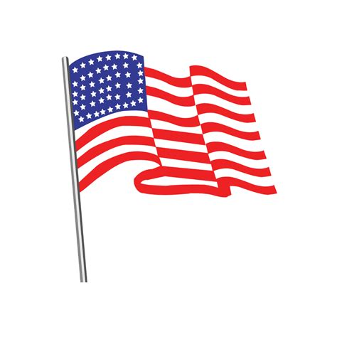 Free Waving American Flag Vector Template to Edit Online