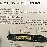 D-Link DSL-2730U Wireless-N 150 ADSL2+ 4-Port Router (Black), Works ...
