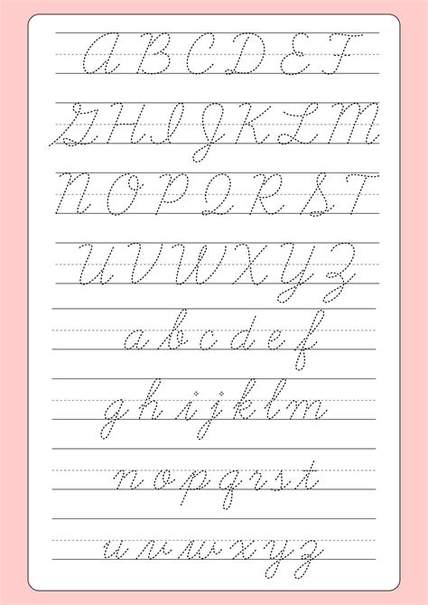 Cursive Writing Alphabet 的图像结果