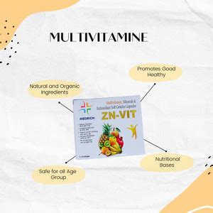 MEDRICH ZN VIT MULTIVITAMINE CAPSULE PACK OF 3 Price in India - Buy ...