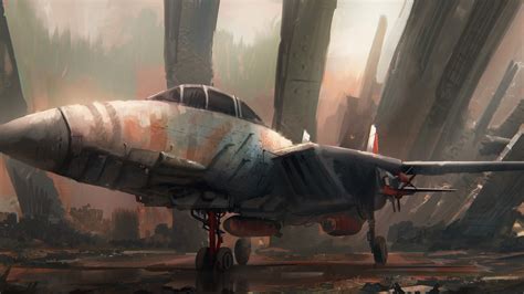 Download wallpaper the plane, Leon Tukker, Junkyard jet, section ...