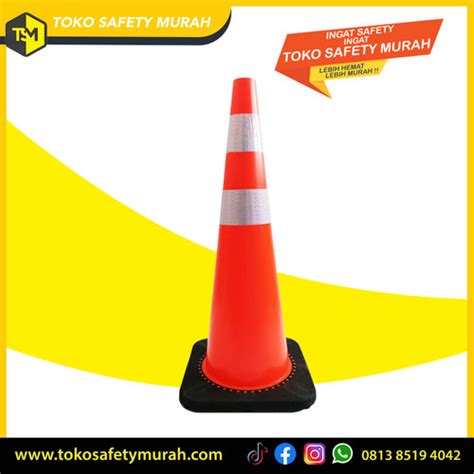 Jual Traffic Cone Rubber Karet Kerucut Jalan 90 Cm Dasar Hitam Premium ...