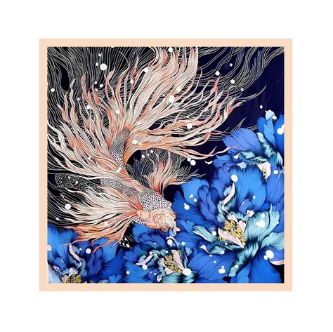 Ocean Bloom Silk Scarf