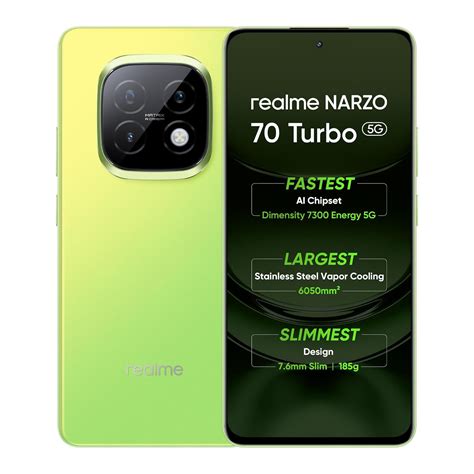 realme NARZO 70 Turbo 5G (Turbo Green,12GB RAM, 256GB Storage ...