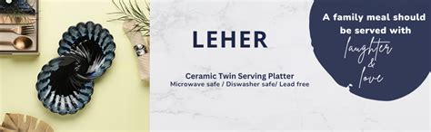 Buy VarEesha Leher Inky Blue Ceramic Twin Serving Platter Online at Low ...