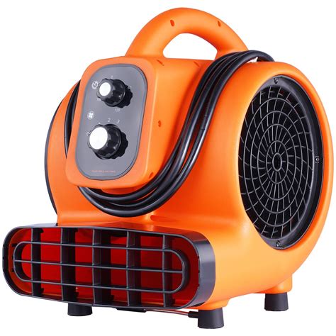VEVOR 1000 CFM 3-Speed Floor Blower Fan, 1/4 HP Utility Fan, Portable ...
