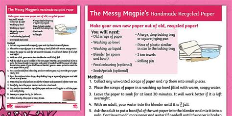 How To Make Recycled Paper | The Messy Magpie | Twinkl