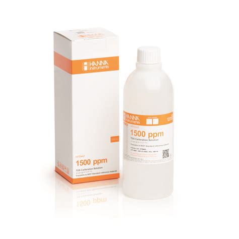 TDS Calibration Solution 1500 mg/L (ppm), 500mL Bottle HI70442L ...